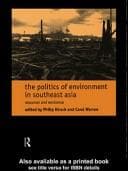 Tapa de The politics of environment in Southeast Asia