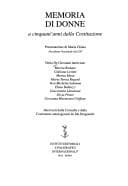 Tapa de Memoria di donne a cinquant'anni dalla Costituzione