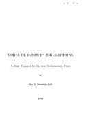 Tapa de Codes of conduct for elections