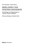 Tapa de Berliner und Wiener Moderne