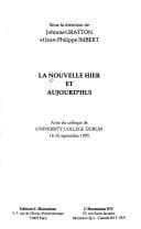 Tapa de La nouvelle hier et aujourd'hui