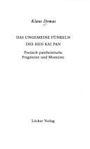 Tapa de Das ungemeine Fünkeln des Hen Kai Pan
