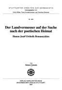 Tapa de Der Landvermesser auf der Suche nach der poetischen Heimat