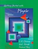 Tapa de Getting started with Maple