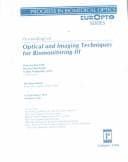 Tapa de Proceedings of optical and imaging techniques for biomonitoring III