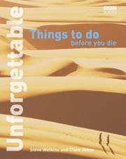 Tapa de Unforgettable things to do before you die