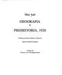 Tapa de Geografía / Prehistoria, 1928