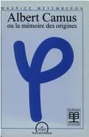 Tapa de Albert Camus, ou, La mémoire des origines
