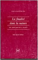 Tapa de La finalité dans la nature