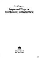 Tapa de Fragen und Wege zur Rechtseinheit in Deutschland