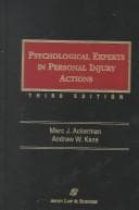 Tapa de Psychological experts in personal injury actions