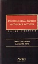 Tapa de Psychological experts in divorce actions