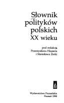 Tapa de Słownik polityków polskich XX wieku