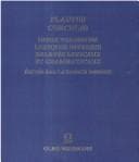 Tapa de Plautus Curculio
