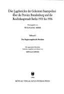 Tapa de Die Lageberichte der Geheimen Staatspolizei über die Provinz Brandenburg und die Reichshauptstadt Berlin 1933 bis 1936 (Veröffentlichungen aus den ... Preussischer Kulturbesitz) (German Edition)