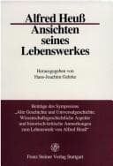 Tapa de Alfred Heuß, Ansichten seines Lebenswerkes