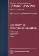 Tapa de Geometry of differential equations