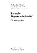Tapa de Baustelle Gegenwartsliteratur
