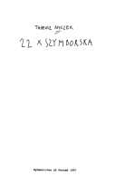Tapa de 22 x Szymborska