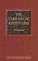 Tapa de The varieties of restitution