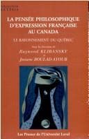 Tapa de La pensée philosophique d'expression française au Canada