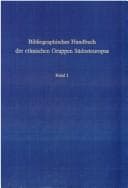 Tapa de Bibliographisches Handbuch der ethnischen Gruppen Südosteuropas