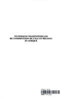 Tapa de Techniques traditionnelles de conservation de l'eau et des sols en Afrique