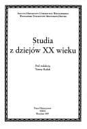 Tapa de Studia z dziejów XX wieku