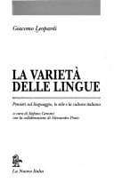 Tapa de La varietà delle lingue