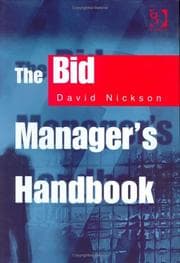 Tapa de The bid manager's handbook
