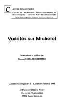 Tapa de Variétés sur Michelet