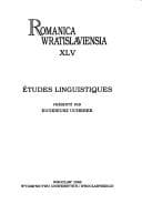 Tapa de Etudes linguistiques