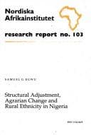 Tapa de Structural adjustment, agrarian change, and rural ethnicity in Nigeria