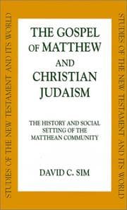 Tapa de The Gospel of Matthew and Christian Judaism