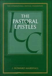 Tapa de A Critical and Exegetical Commentary on the Pastoral Epistles