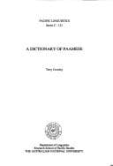 Tapa de A dictionary of Paamese