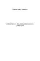 Tapa de Antropología biológica de los indios americanos