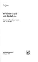 Tapa de Zwischen Utopie und Apokalypse