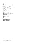 Tapa de M.d.L., das Ende der Parlamente 1933 und die Abgeordneten der Landtage und Bürgerschaften der Weimarer Republik in der Zeit des Nationalsozialismus: ... der politischen Parteien) (German Edition)
