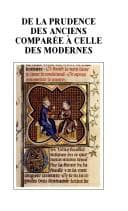 Tapa de De la prudence des anciens comparée à celle des modernes