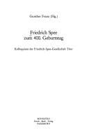 Tapa de Friedrich Spee zum 400. Geburtstag