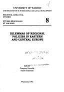 Tapa de Dilemmas of regional policies in Eastern and Central Europe