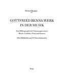 Tapa de Gottfried Benns Werk in der Musik