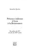 Tapa de Présence italienne à Lyon à la Renaissance