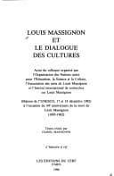 Tapa de Louis Massignon et le dialogue des cultures