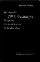 Tapa de Die deutsche Till-Eulenspiegel-Rezeption bis zum Ende des 16. Jahrhunderts