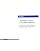 Tapa de Validating national curriculum indicators