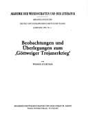 Tapa de Beobachtungen und Überlegungen zum "Göttweiger Trojanerkrieg"
