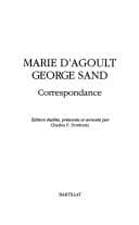 Tapa de Marie d'Agoult, George Sand