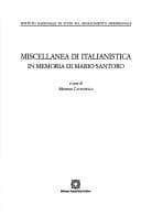 Tapa de Miscellanea di italianistica